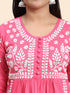 Fizaa Chikankari Kurti for Women With Pocket - Pink
